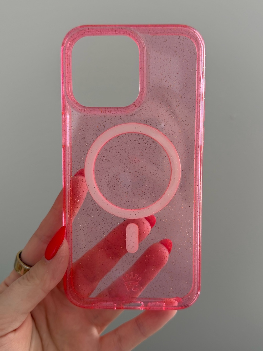Velvet Caviar Pink Sparkly MagSafe Case for iPhone 15 Pro Max